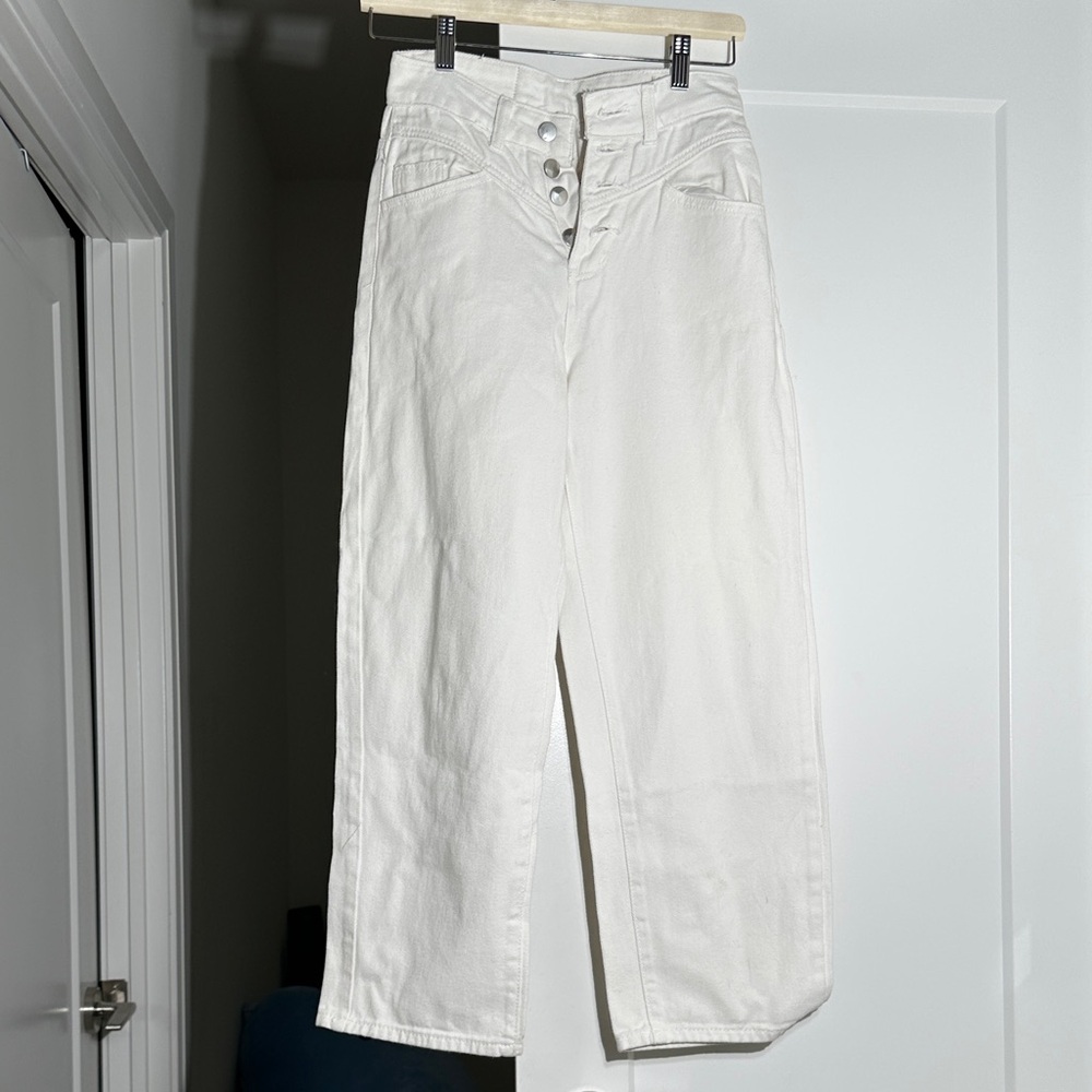 White High-Waisted Women Jeans